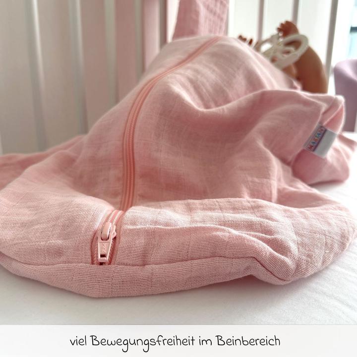 Actual product image Makian Schlafsäcke Musselin-Schlafsack - Puder - Gr. 60 cm (70 cm, 1.0 TOG)