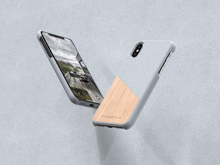 Produktbild Nordic Elements Original Helium - Iphone Xs Max Case with Real Maple Wood (Light Gray) (Apple iPhone XS Max)