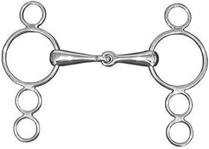 Actual product image Lorina Single Broken 3 Ring Snaffle