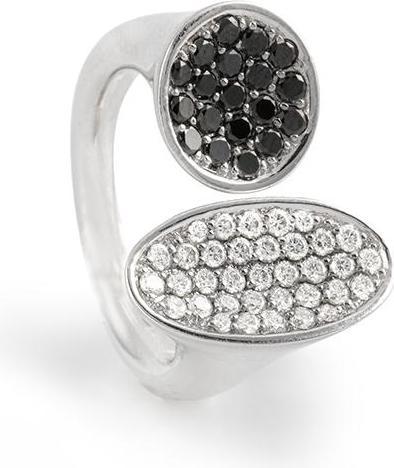 Breuning RING - BRILL. 1,21 Ct. schwarz (49, 585/14 K Gold)