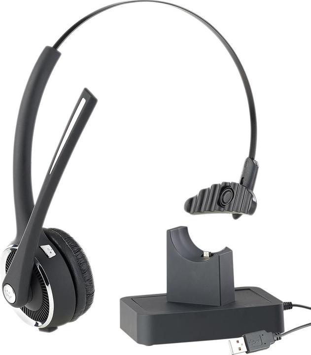 Produktbild Callstel Profi-Mono-Headset mit Bluetooth, Geräuschunterdrückung, 15-Std.-Akku (Kabellos)