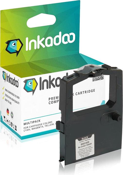 Inkadoo Kompatibel zu OKI 09002309 Farbband, schwarz, passend für Bosch PDR 200, Burroughs AP 1337