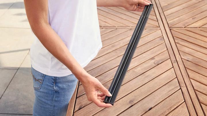 Image du produit tesa Moustiquaire de porte à lamelles en aluminium pour les portes de balcon et de terrasse (95 x 220 cm)