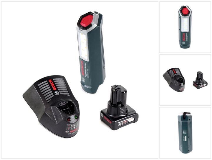 Produktbild Bosch Professional GLI 12V-300 Akku Lampe + 1x GBA 12V 6,0 Ah Akku + GAL 1230 Ladegerät (300 lm)