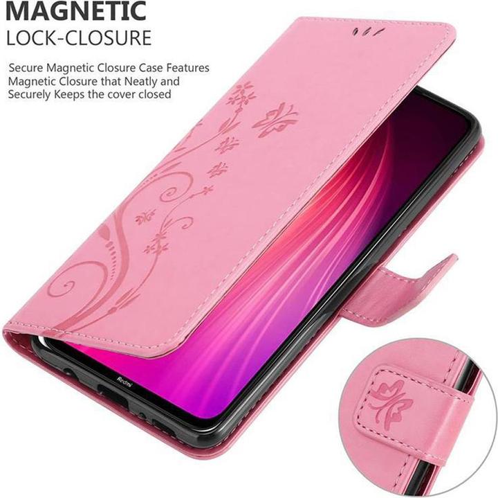 Actual product image Cadorabo Flower Book Cover (Xiaomi Redmi Note 8 2021, Xiaomi Redmi Note 8)