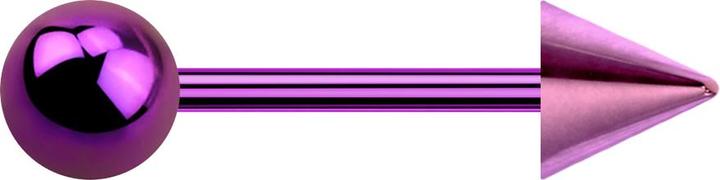 Image du produit Star Piercing Micro Barbell violet avec boule et cône (sans laiton, Titane G23)