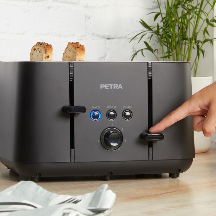 Productafbeelding Petra PT5565MBLKVDE Broodrooster met 4 sneetjes
