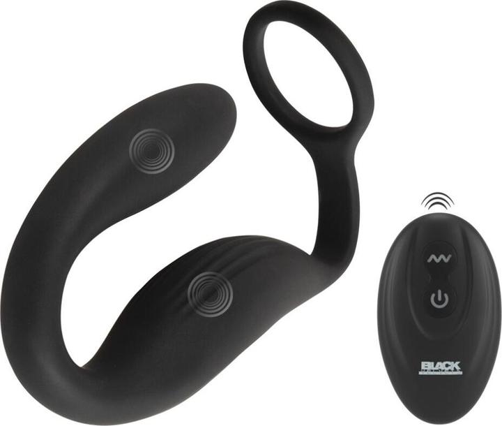Produktbild Black Velvets Cock ring with RC butt plug (2.60 cm)