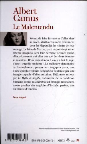 Produktbild Le malentendu (Französisch, Camus Albert, 1995)