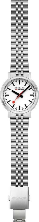 Actual product image Mondaine MST.4101B.SJ Stop2go Horloge - Station clock - Saffier glass - Staal - Zilver - 41 mm breed - (Swiss made, 41 mm)