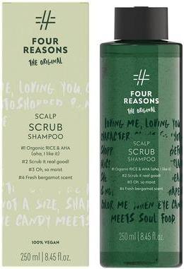Actual product image Four Reasons Original Scalp Scrub Shampoo with Organic Rice & AHA for Itchy, Dry, Flaky Scalp 8.45 f (Liquid shampoo)