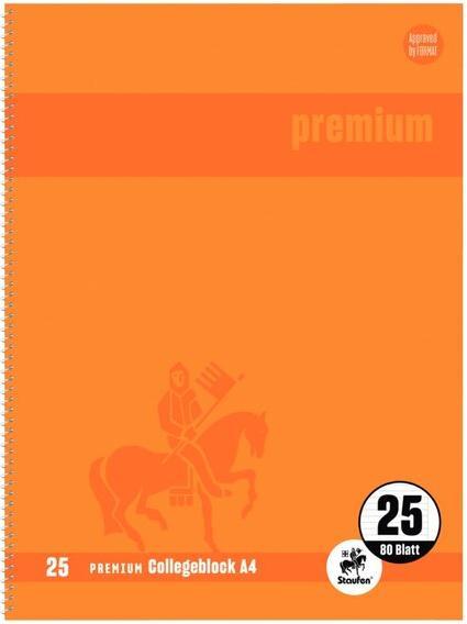 Produktbild Staufen Collegeblock A4 80BL Lin.25 orange (A4, Liniert)