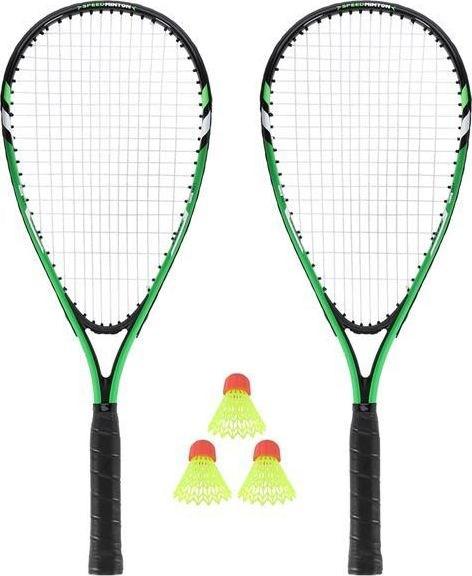 Nils Rinkinys pour Crossminton NRS001 2 raquettes + volants en plumes + valise žalias