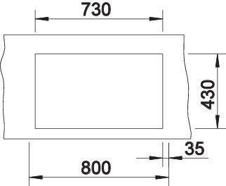 Produktbild Blanco Claron 700-U (Unterbauspüle, 44 cm, 74 cm)