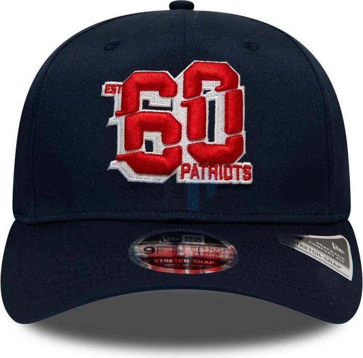 Actual product image New Era NFL - New England Patriots - Established Number 9Fifty Stretch Snapback Cap Red SM (54, 55, 56, 57)