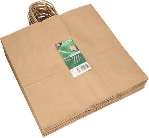 Produktbild Papstar Papier-Tragetasche, 350 x 350 x 140 mm, braun (Geschenktüte, 25 x)