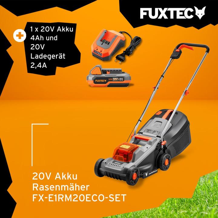 Produktbild Fuxtec 20V Akku Rasenmäher FX-E1RM20ECO-SET (Akkubetrieb)