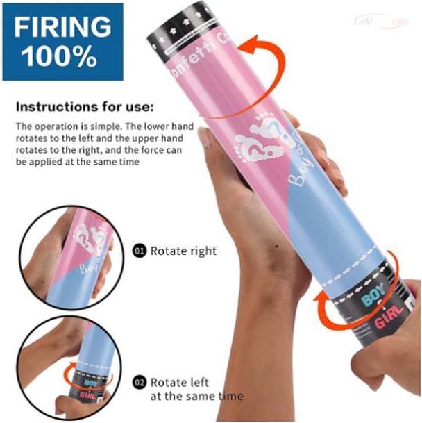 Produktbild MU Style Mini Heart Series Gender Revea Konfetti Kanone