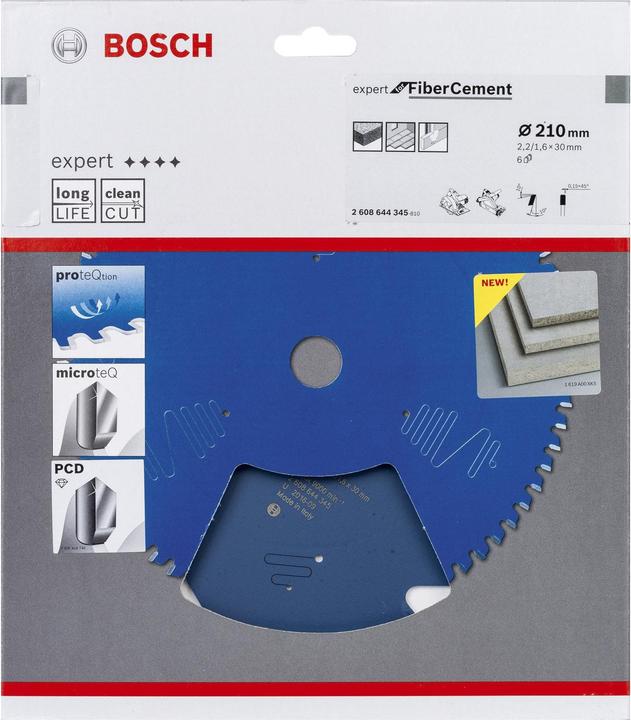 Produktbild Bosch Professional Zubehör Kreissägeblatt Expert for Fibre Cement, 210 x 30 x 2,2 mm, 6