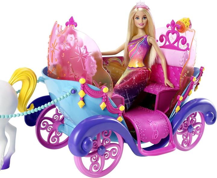 Produktbild Barbie Regenbogen Prinzessin, Einhorn und Kutsche