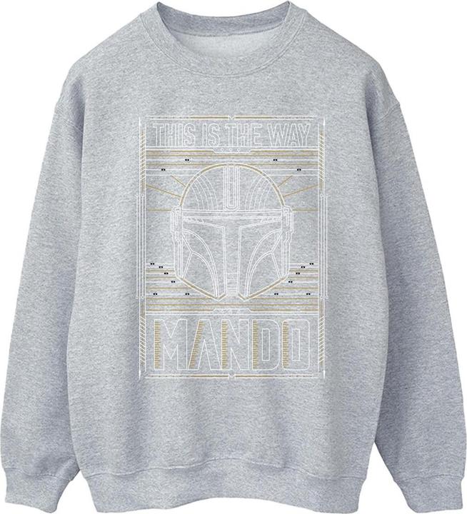 Star Wars The Mandalorian The Way Outline Helm Sweatshirt (M)
