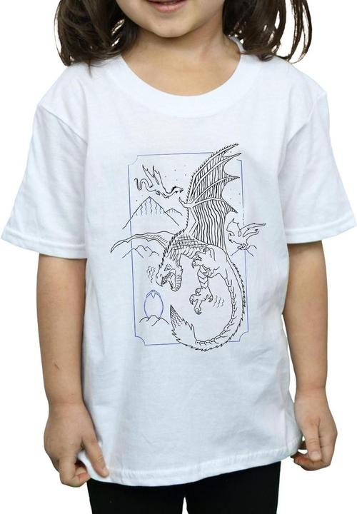 Immagine prodotto Dragon Line Art Maglietta Ragazze (128)