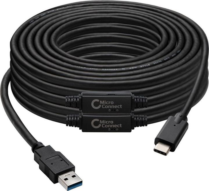 Actual product image MicroConnect USB C – USB A (10 m, USB 3.2 Gen 1, 7.50 W)
