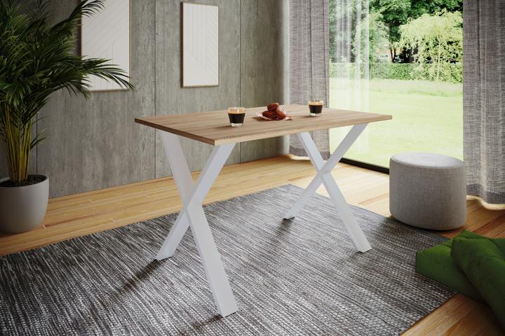 Actual product image VCM Premium dining room table wooden table dining table "Xona X" (140 x 80 x 76 cm)