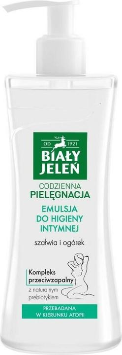 Actual product image Biały Jeleń White Deer - Daily Care Emulsion For Intimate Hygiene Sage & Cucumber 265Ml (265 ml, Intimate washing lotion)