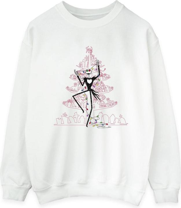 Disney The Nightmare Before Christmas Tree Pink Sweatshirt (XXL)