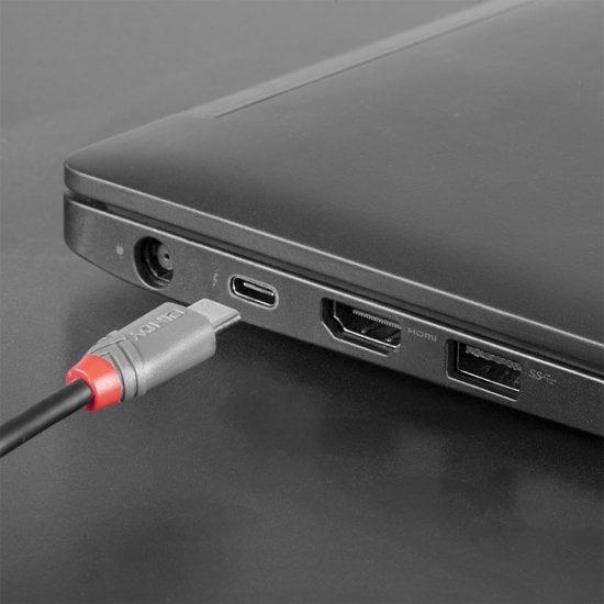 Produktbild Lindy USB 2.0, Type C an B, Cable, Anthra, Line (0.50 m, USB 2.0)