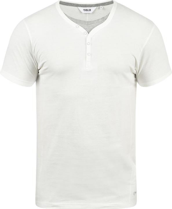 Actual product image Solid Dorian Men's T-Shirt Short Sleeve Shirt Tee With Grandad-Neck (XL)