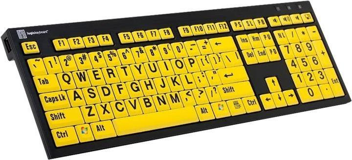 Immagine prodotto Logickeyboard XL Print PC Slim Line NERO (DE, Cablato)