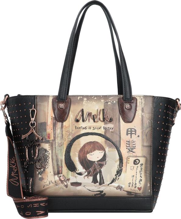 Anekke Shoen Black Schultertasche 36 cm