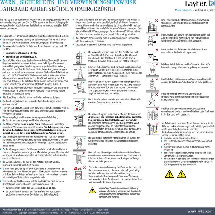 Produktbild Layher Universal-Fahrgerüst (Gerüst, 180 cm)