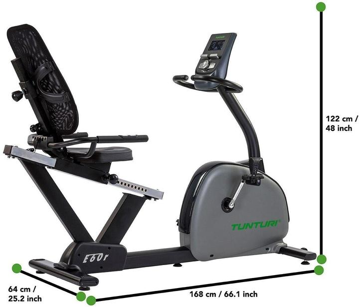 Actual product image Tunturi Ergometer Liegefahrrad Performance E60R
