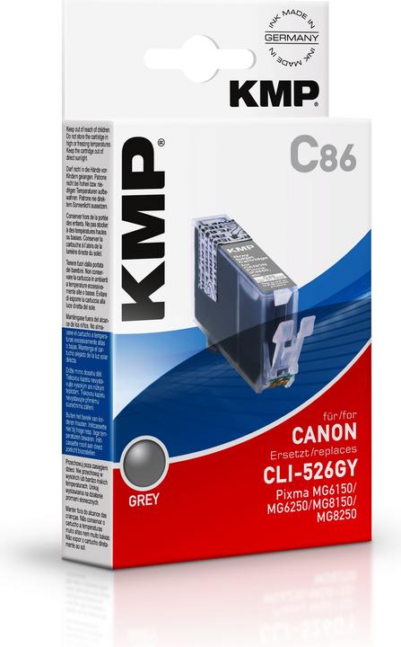 Actual product image KMP C86 Ink Cartridge compatible with Canon CLI-526 GY (GY)