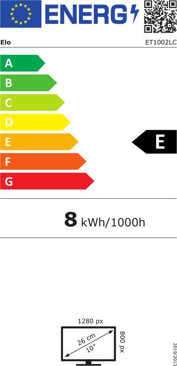 Energielabel ēlo Elo 1002L M-Serie LED Monitor (1280 x 800 pixels, 10.10")
