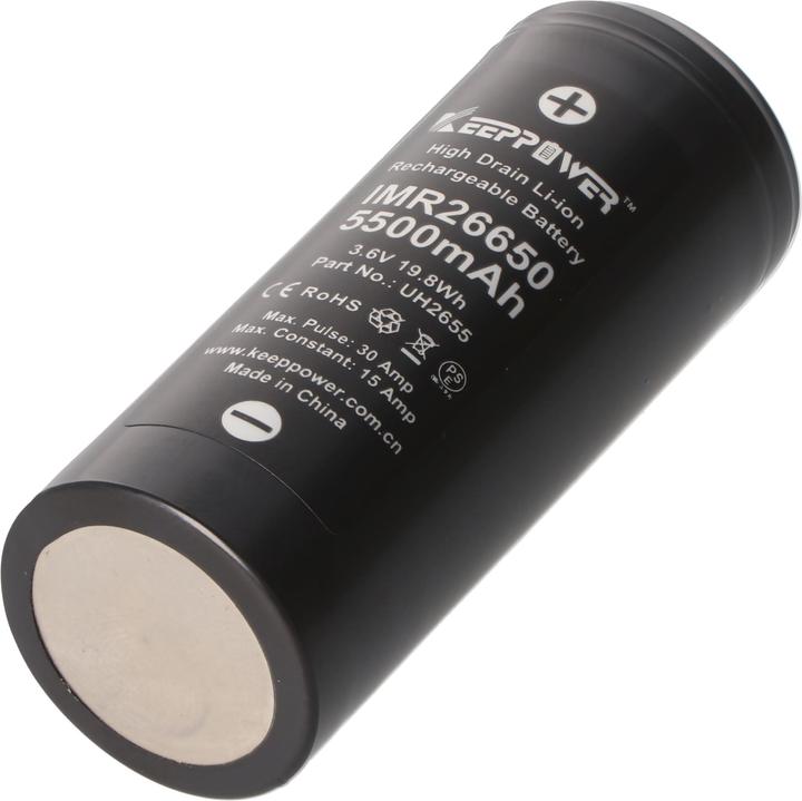 Actual product image Keeppower Akku IMR 26650 (1 pcs., 5500 mAh)