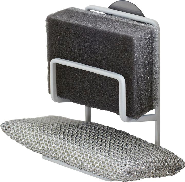 Actual product image Yamazaki 2-fold sponge holder with suction cup TOWER