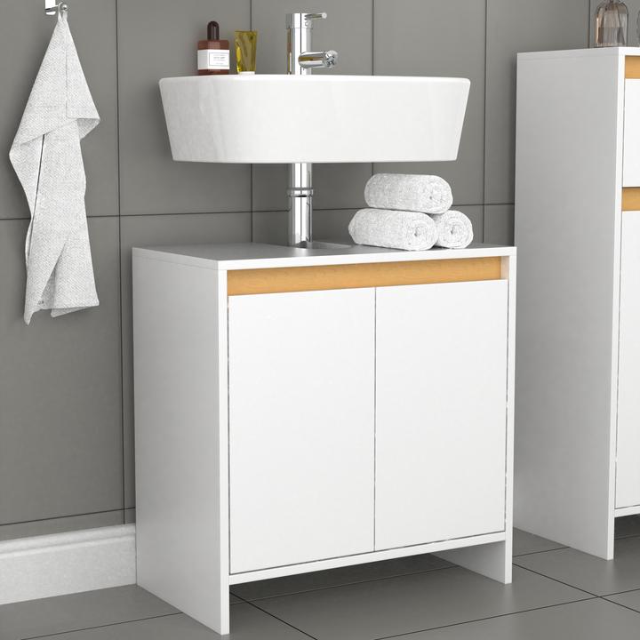 Produktbild VCM Holz Badunterschrank Malira Drehtüren