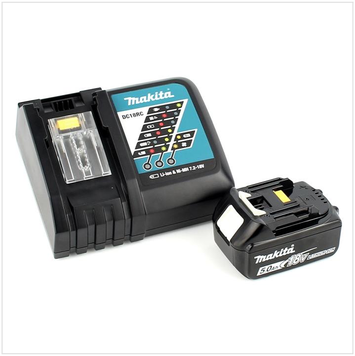 Produktbild Makita DTM 50 RT1J 18V Li-Ion Akku Multifunktionswerkzeug im Makpac + 1x BL 1850 B 5,0 Ah Akku + 1x