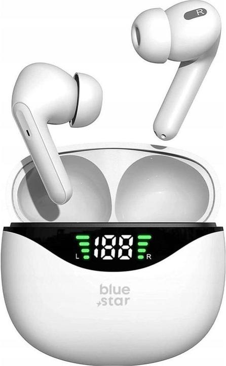 Produktbild Wired headphones Blue Star BLUE STAR wireless earphones bluetooth TWS T60 white (4.50 h, Kabellos)