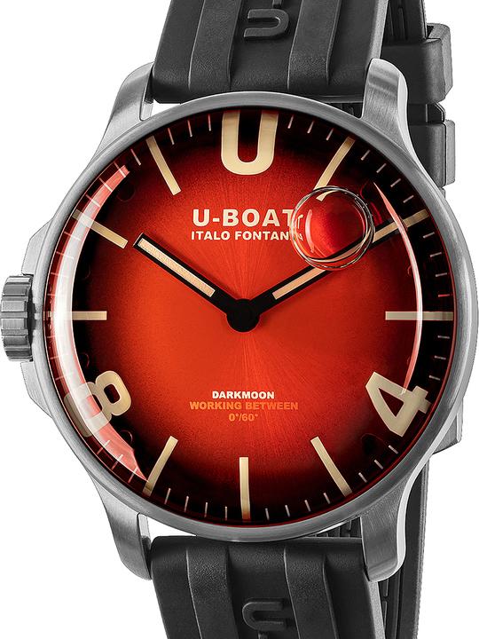 Immagine prodotto U-Boat 8701/B Darkmoon Red SS Soleil 44mm 5ATM (Fatto in Svizzera, 44 mm)