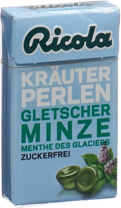Actual product image Ricola Herbs pearls glacier mint without sugar (25g) (25 Piece)
