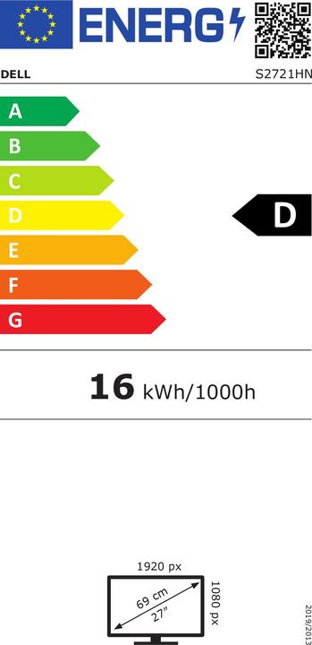 Energie-Label Dell S2721HN (1920 x 1080 Pixel, 27")