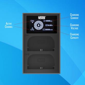 Image du produit Newell Chargeur de caméra FDL-USB-C Chargeur à deux canaux pour batteries NP-W126 (Chargeur de batterie d'appareil photo)