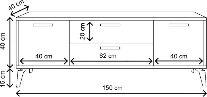 Actual product image Kalune Design Ayaan (150 x 40 x 55 cm)