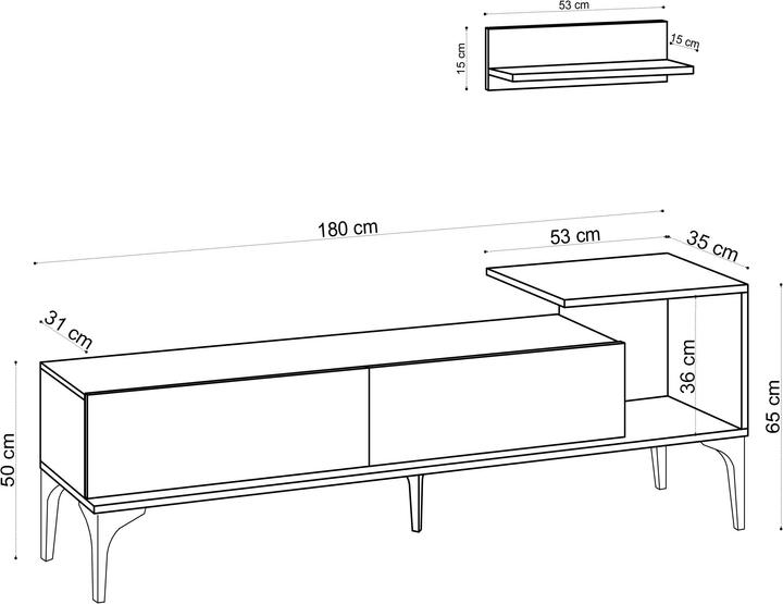 Immagine prodotto Kalune Design Kenna (180 x 35 x 65 cm)