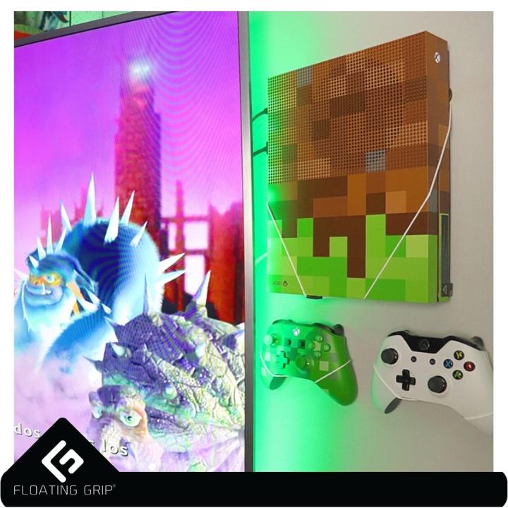 Actual product image Floating Grip Floating Grips Xbox One S and Controller Wall Mounts - Bundle (White) (Xbox One S)
